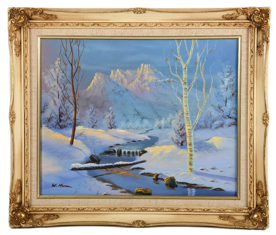 Framed Signed "Glorious Seasons" Winter Landscape After Frank Kecskes Jr.-1