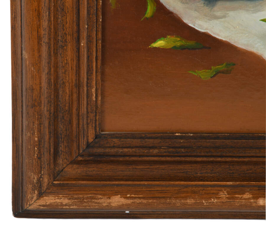 Framed Signed Still Life Oil on Board-4