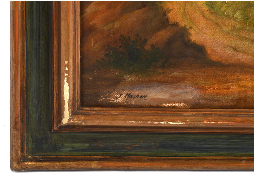 Framed Signed Wanderer in the Hills Oil on Canvas-6