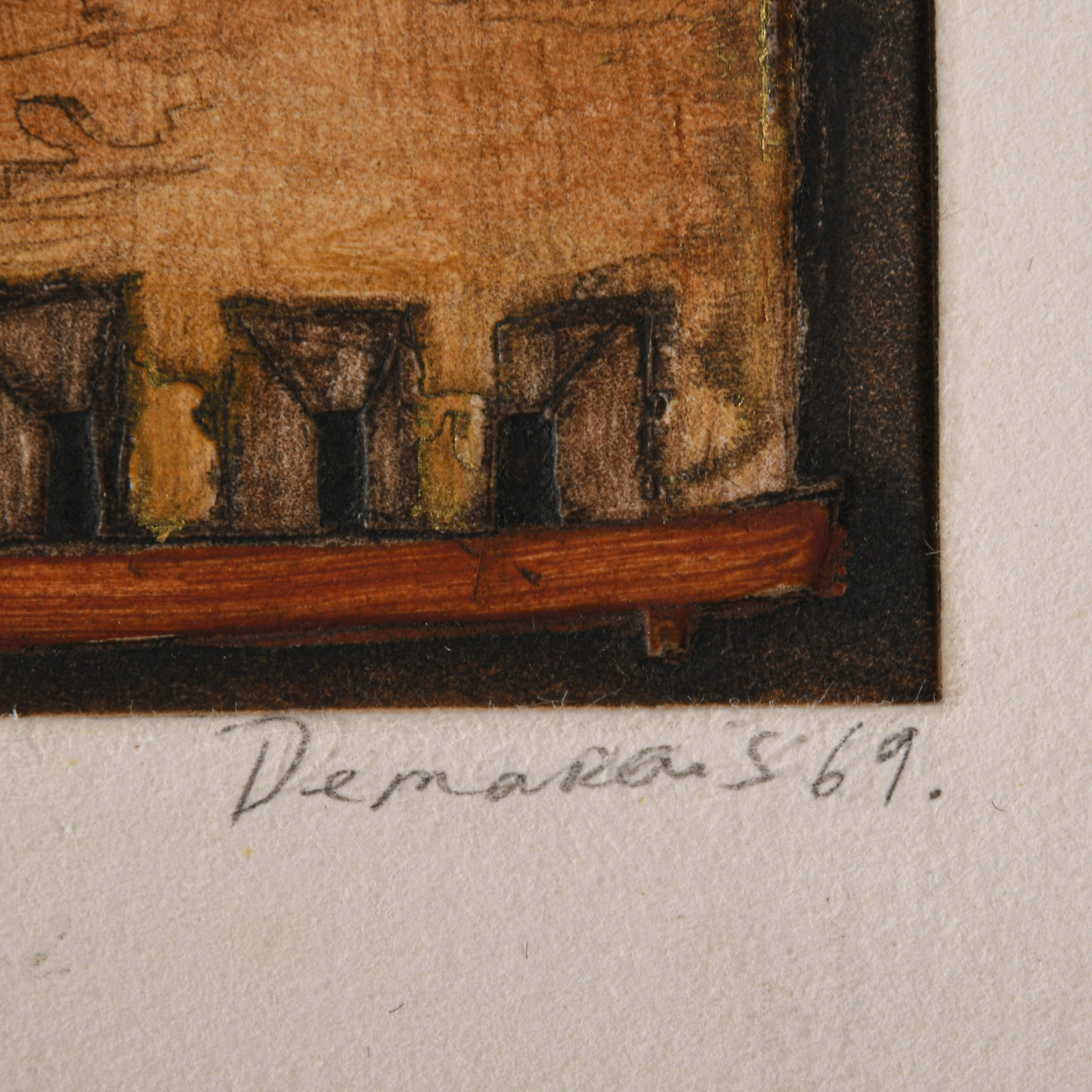 Signed and Numbered Joseph Demaras Watercolor-3