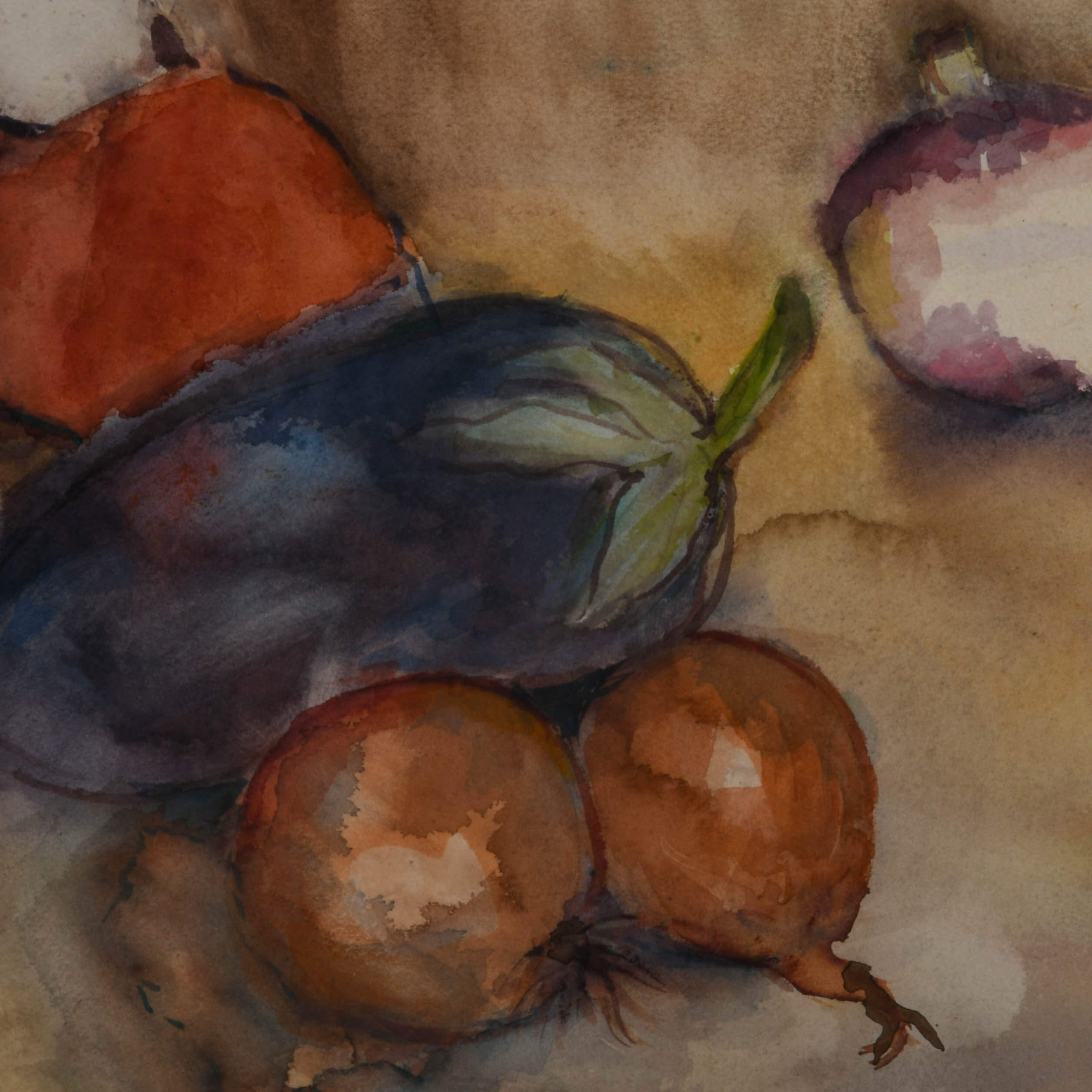 Signed Eleanor "Nordi" McCorquodale Fruit Watercolor-4