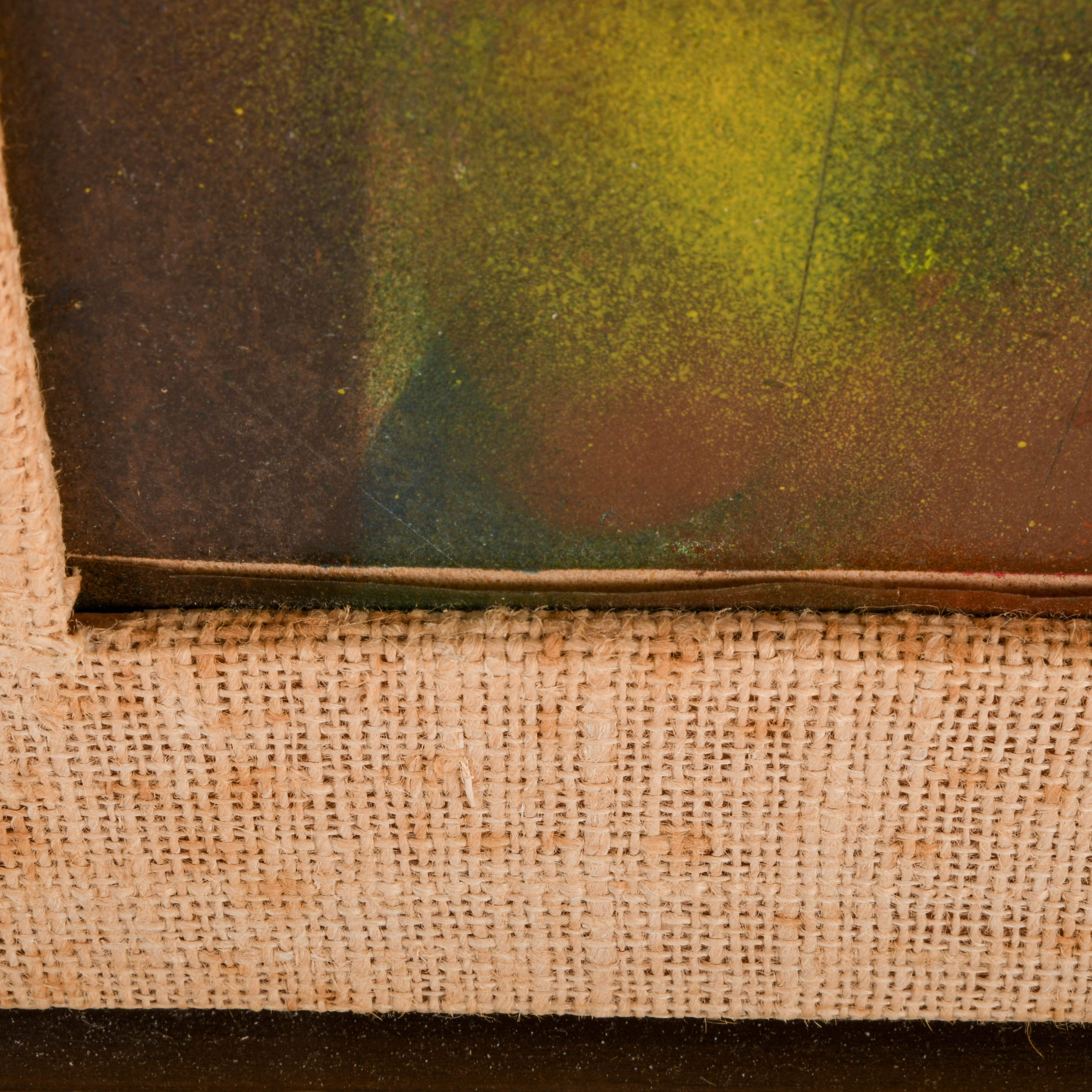 Framed J. Akston Abstract Composition '75 Mix Media Artwork-2