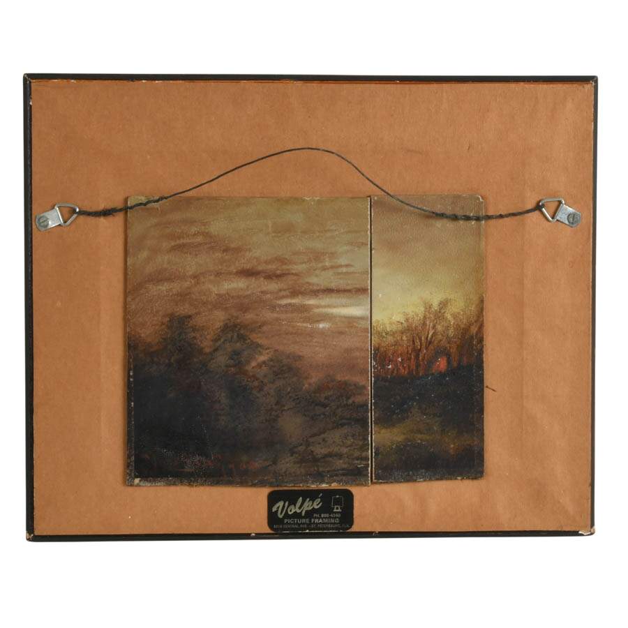 Framed Oil on Board After George Herbert McCord's Under Moonlight-6