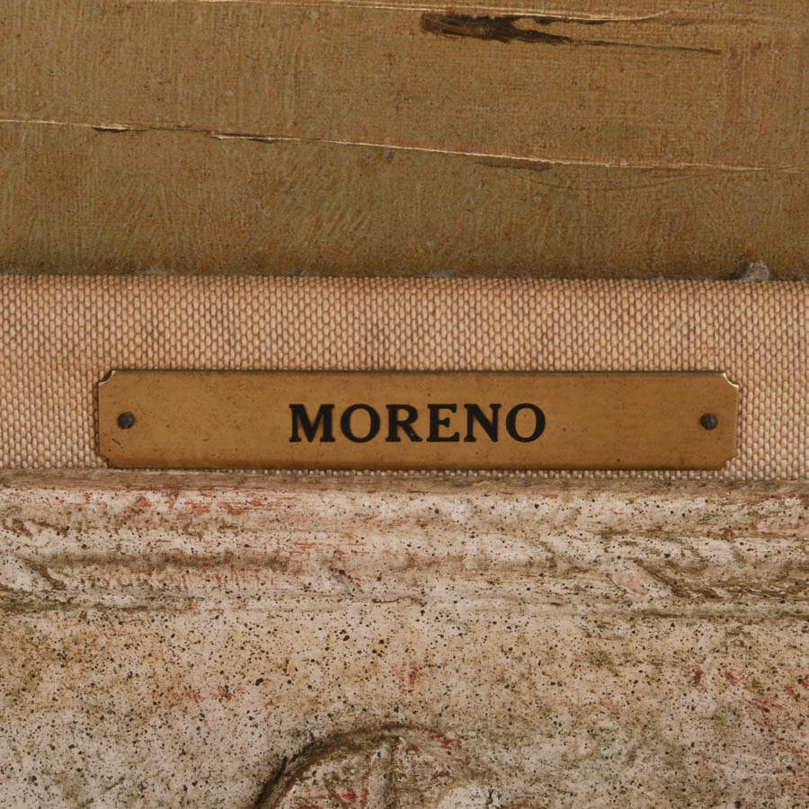 Signed Mid-Century Mariano Moreno Landscape Oil Painting-4