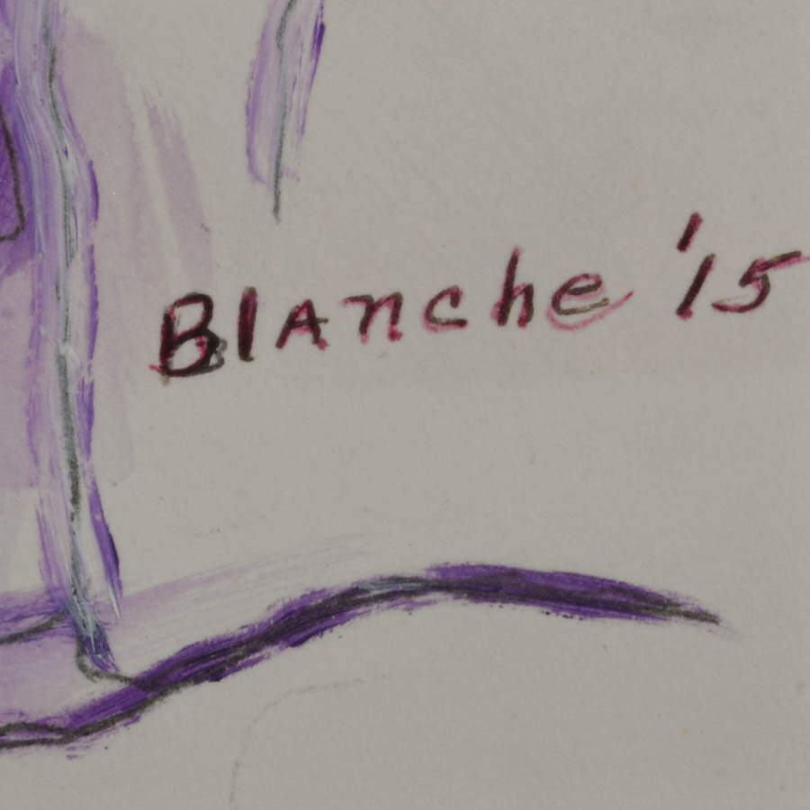 Framed Jewelry Store Advert on Paper Signed Blanche '15-3