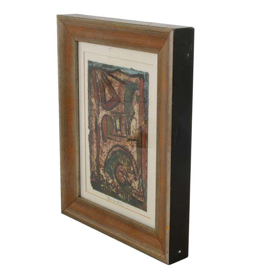 Framed "Marina Flix" Oil on Paper Signed by Alexander Gore-7