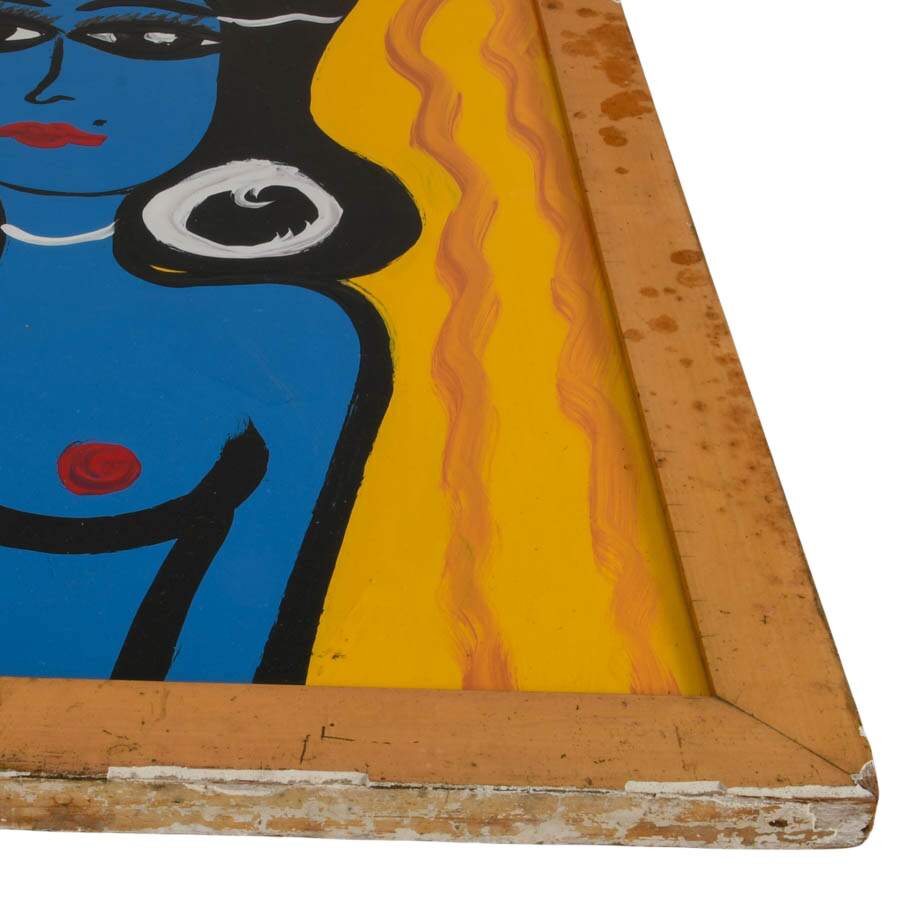 Signed Thomas Pulgini Victory Girl Oil on Board-8