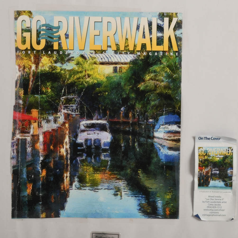 "Serene Las Olas in Ft. Lauderdale" Mixed-Media on Paper Signed Blanche '14-4