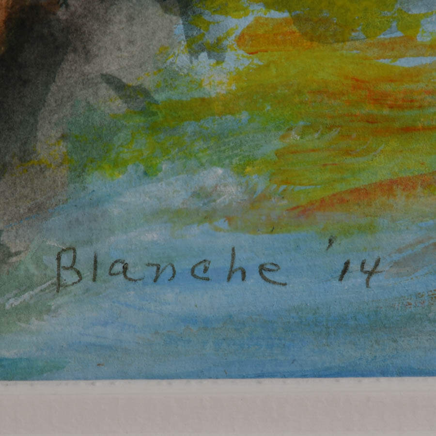 "Serene Las Olas in Ft. Lauderdale" Mixed-Media on Paper Signed Blanche '14-3