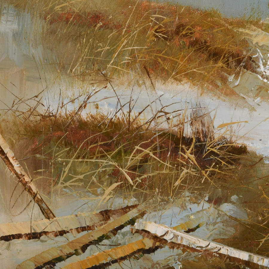 Framed Dunescape Oil on Canvas Signed by Engel-2