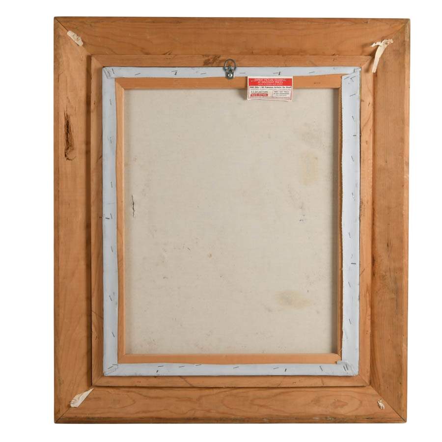 Framed Semi-Nude Woman Oil on Canvas Signed by B Danny-9