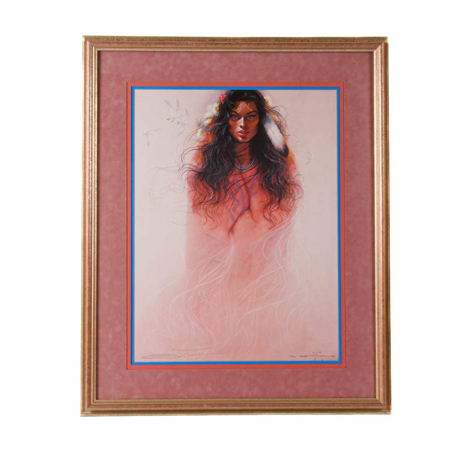 Framed Signed Ozz Franca "Early Morning" Limited-Edition Lithograph-1