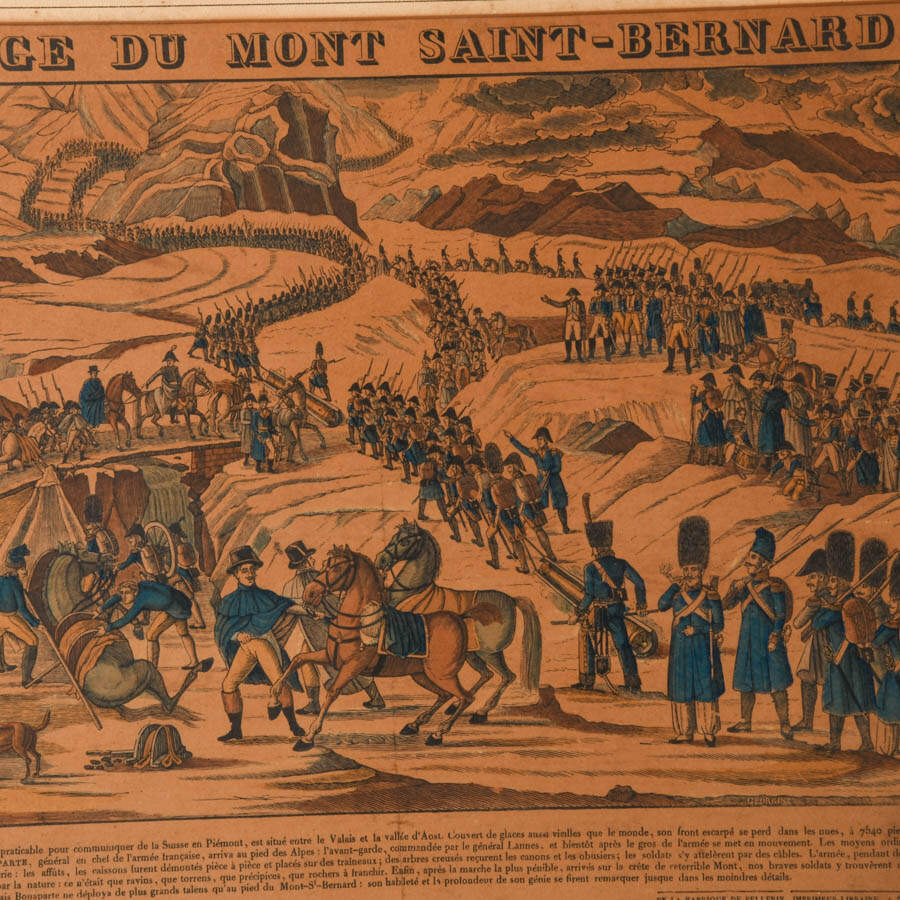 Framed "Passage du Mont Saint-Bernard" Engraving by François Georgin-4