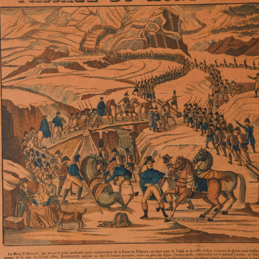Framed "Passage du Mont Saint-Bernard" Engraving by François Georgin-3