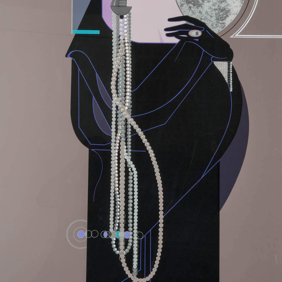 Framed Signed "String of Pearls" Lithograph by Robert Peak-3