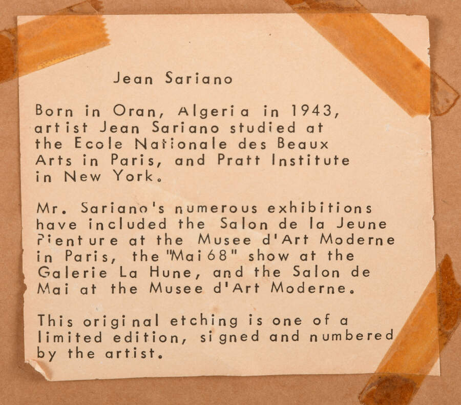 Jean Sariano "Monsieur Fontescut, Attorney, at the Green Building" Print-8