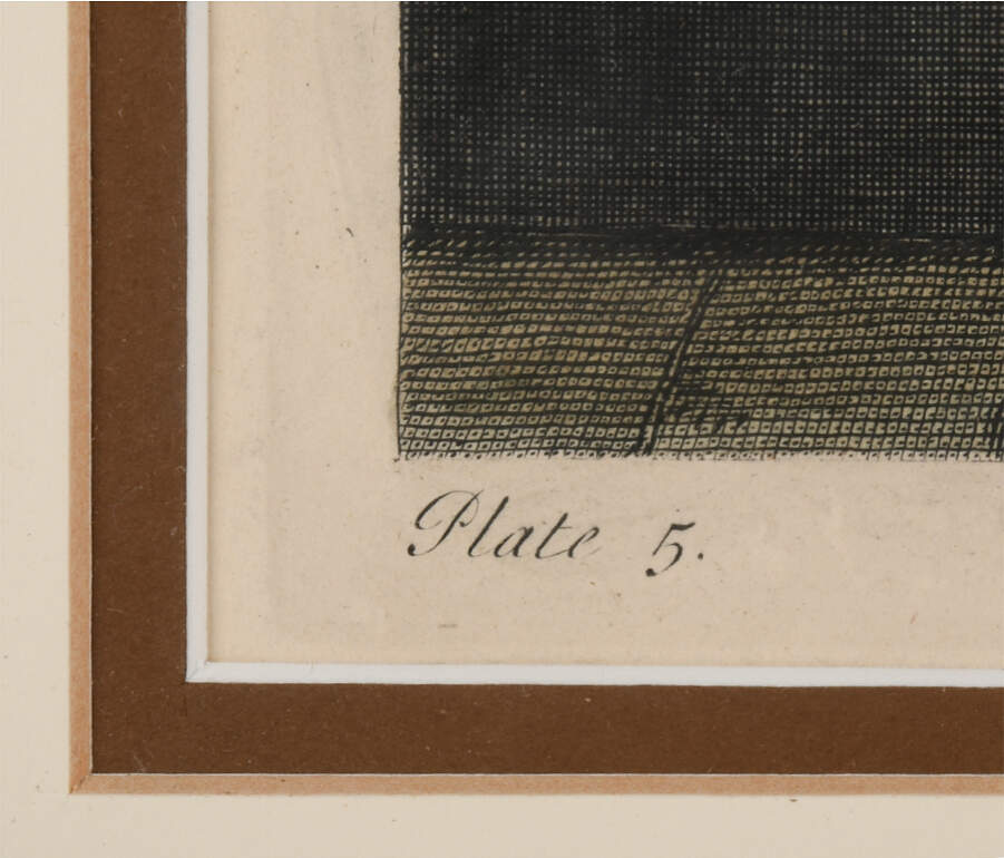 Framed "A Harlot's Progress, Plate 5" Etching by William Hogarth-8