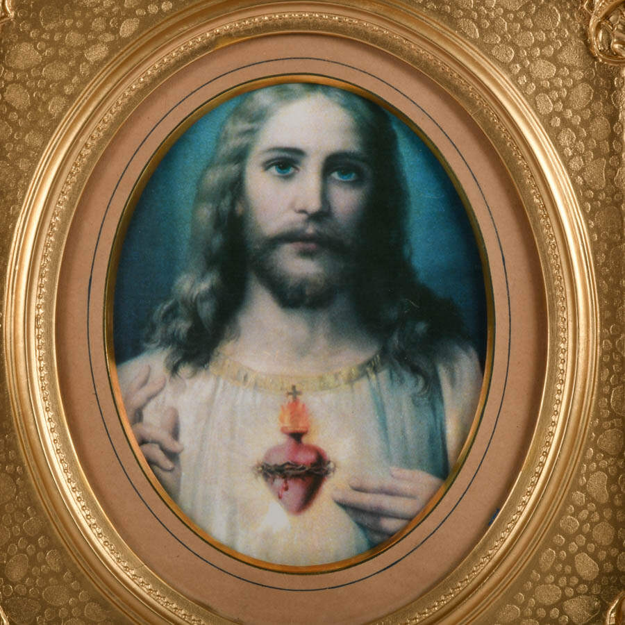 Gilt Wood Frame with Print of Jesus-2