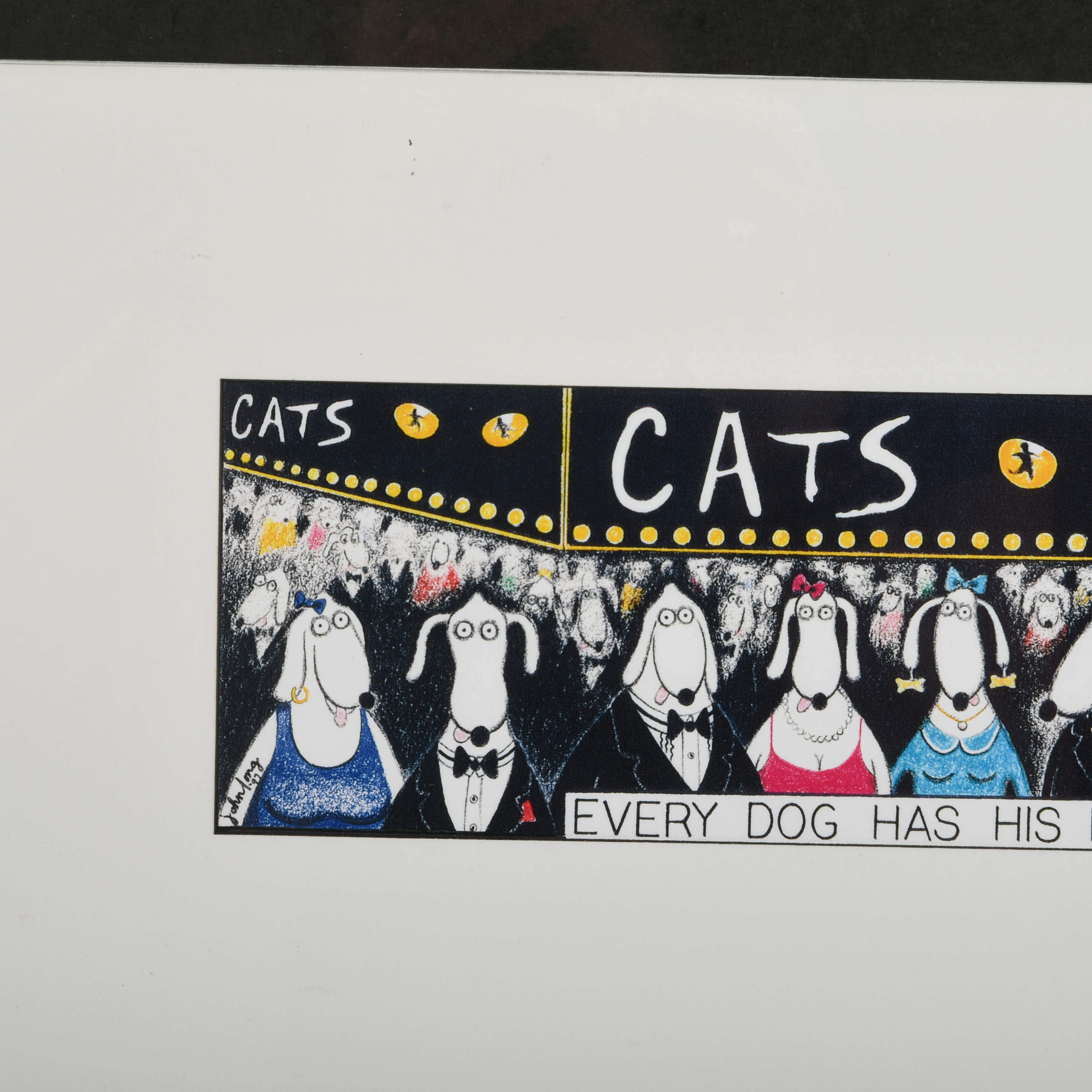 Framed John Long "Every Dog Has His Play" Print-2