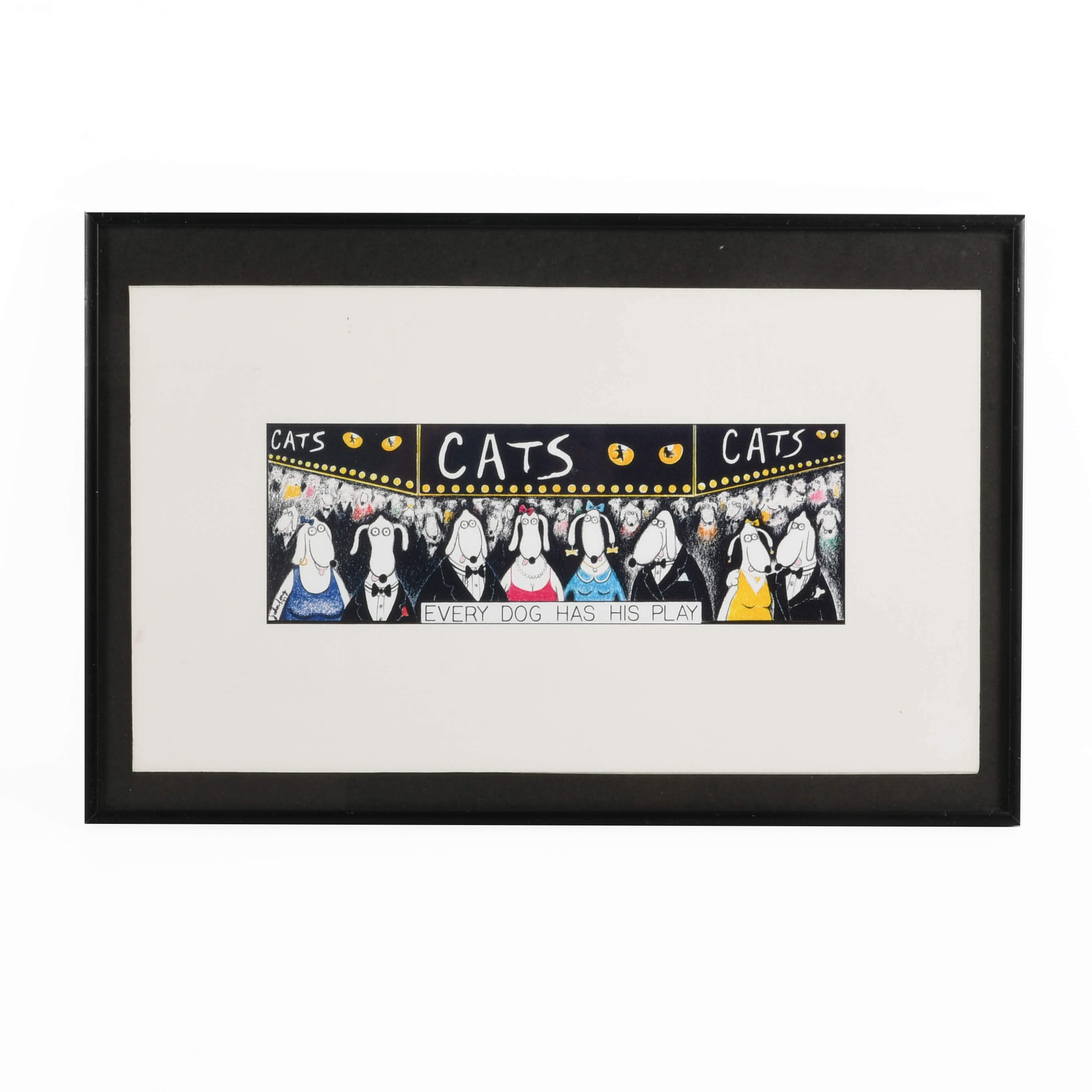 Framed John Long "Every Dog Has His Play" Print-1