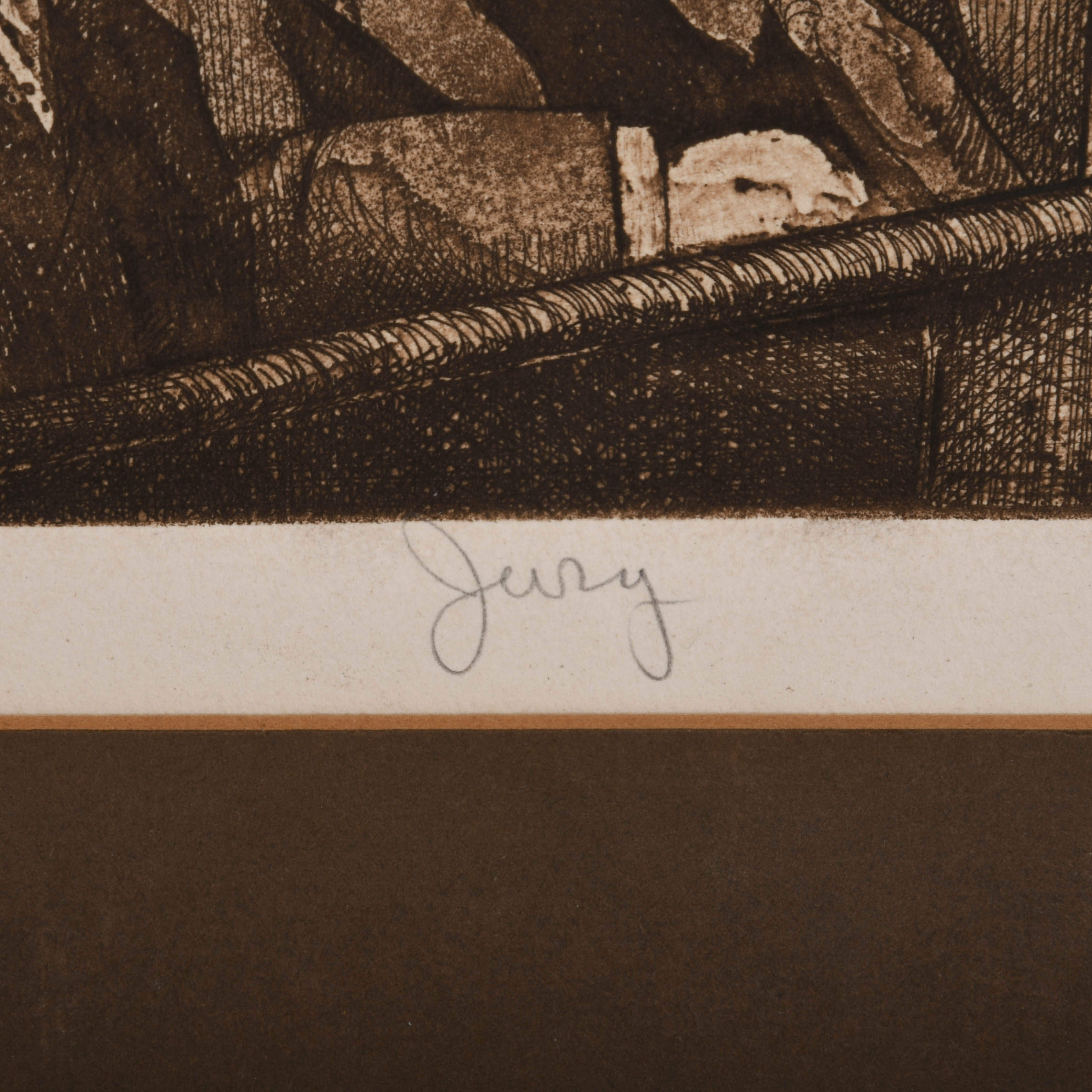 Signed Charles Bragg "Jury 1974" Limited-Edition 56/100 Lithograph-4