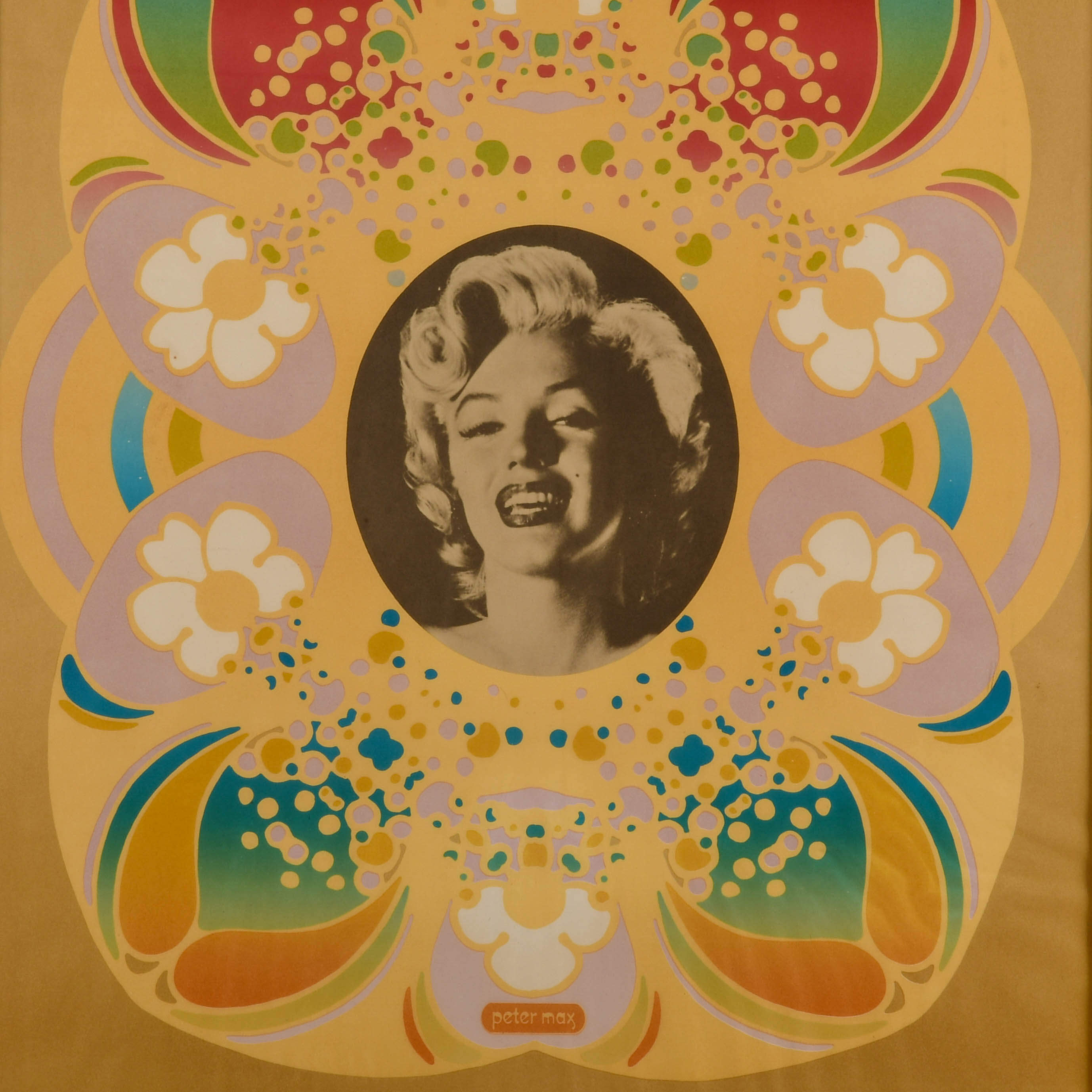 Framed "Marilyn Monroe" Lithograph by Peter Max-2