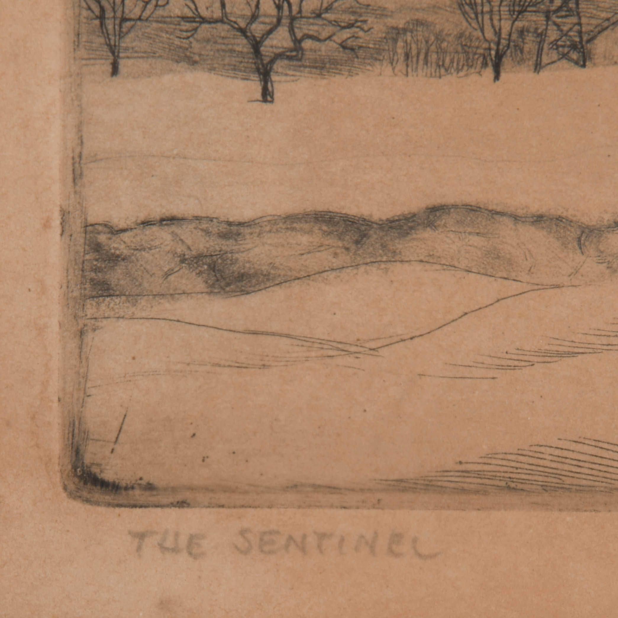 "The Sentinel" by William MacLean Original Etching-7