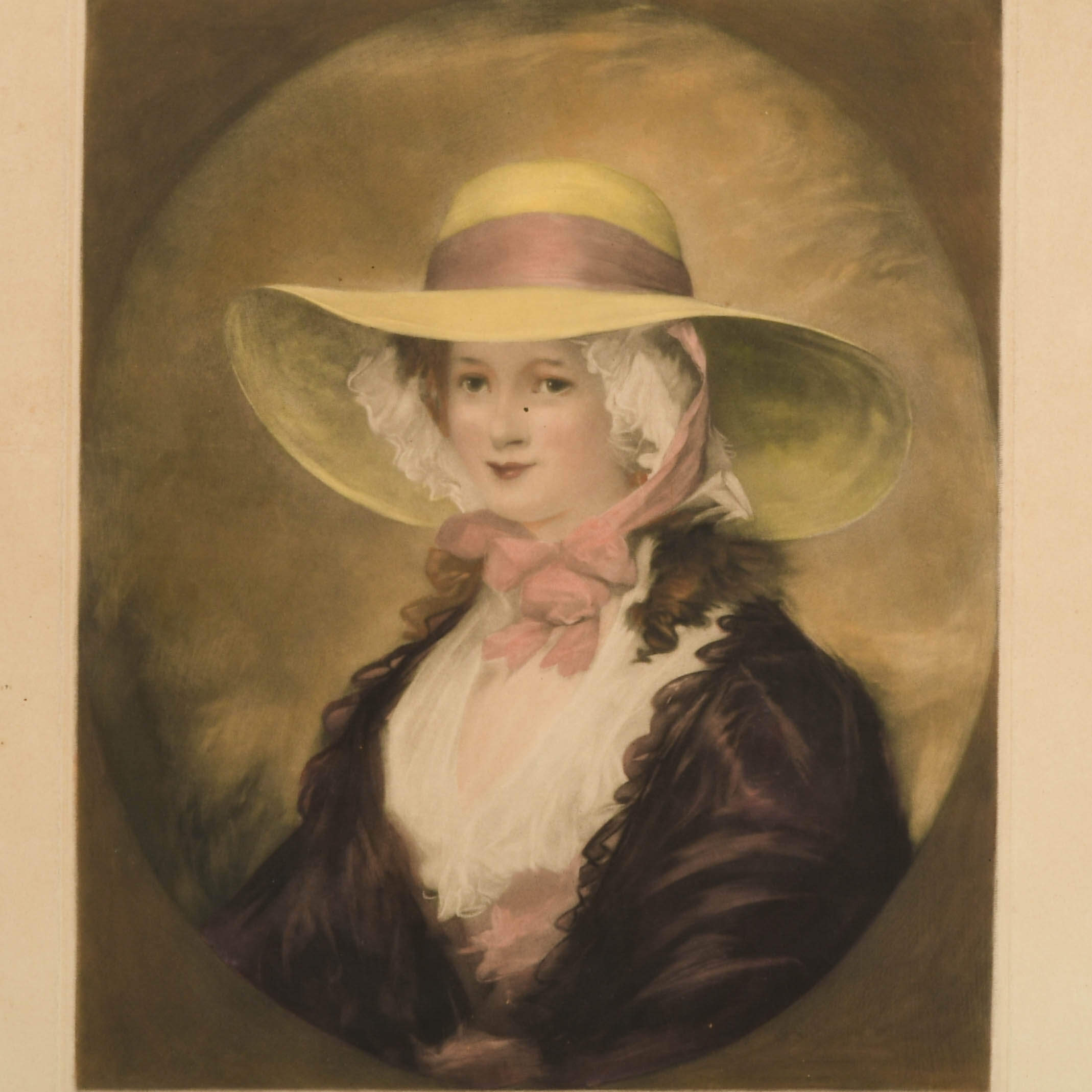 Framed "Miss Elizabeth Phelps" Mezzotint After Matthew William Peters-2