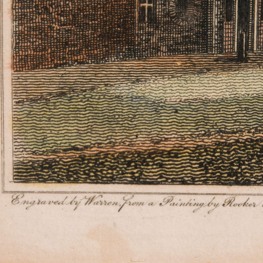 Antique Copper Engraving Hand-Colored "Scotland Yard"-3