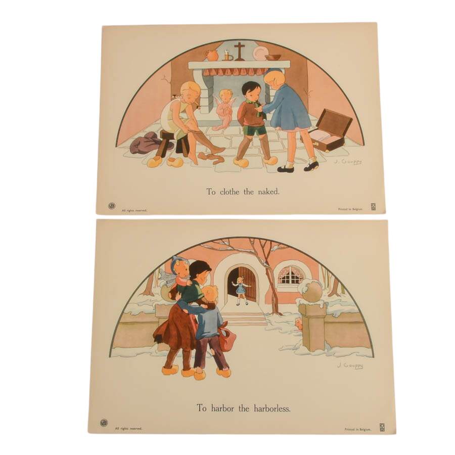 "The Seven Corporal Works of Mercy" Prints by J. Gouppy-3