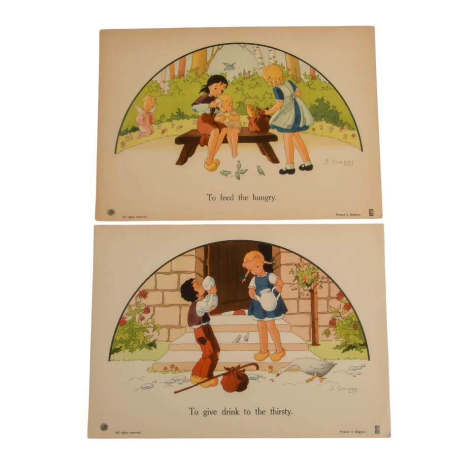 "The Seven Corporal Works of Mercy" Prints by J. Gouppy-2