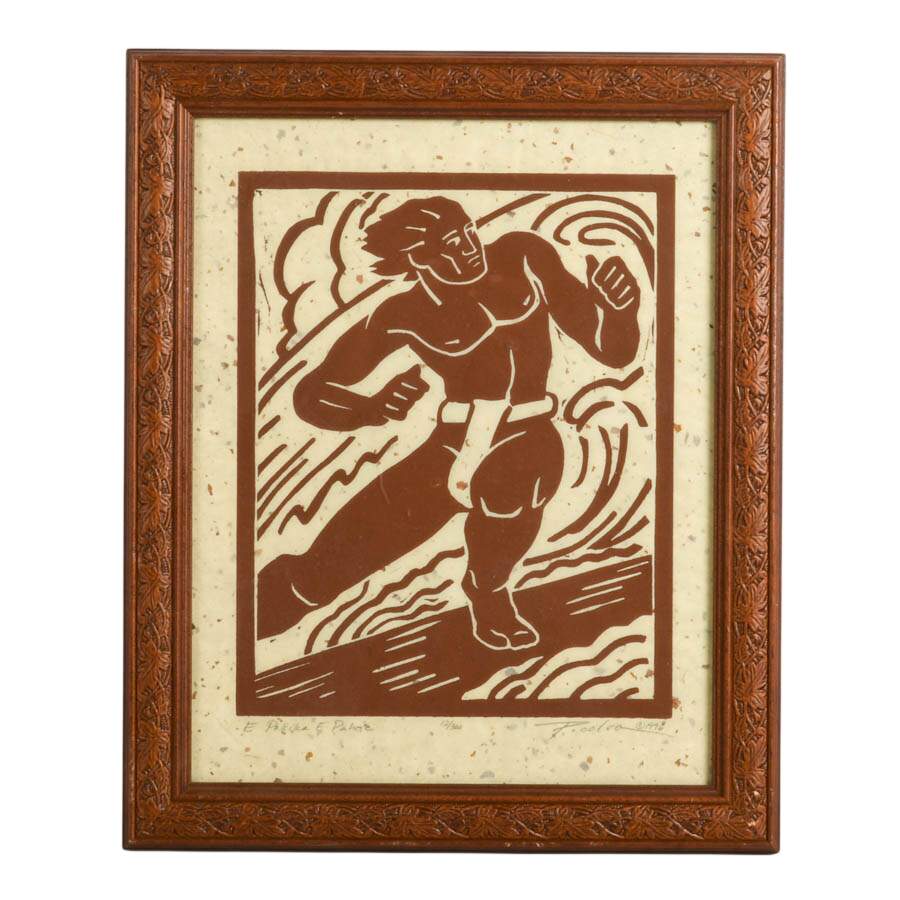 Douglas Po'oloa Tolentino "E Pakika, E Pahe'e" Surfer Limited-Edition Print-1