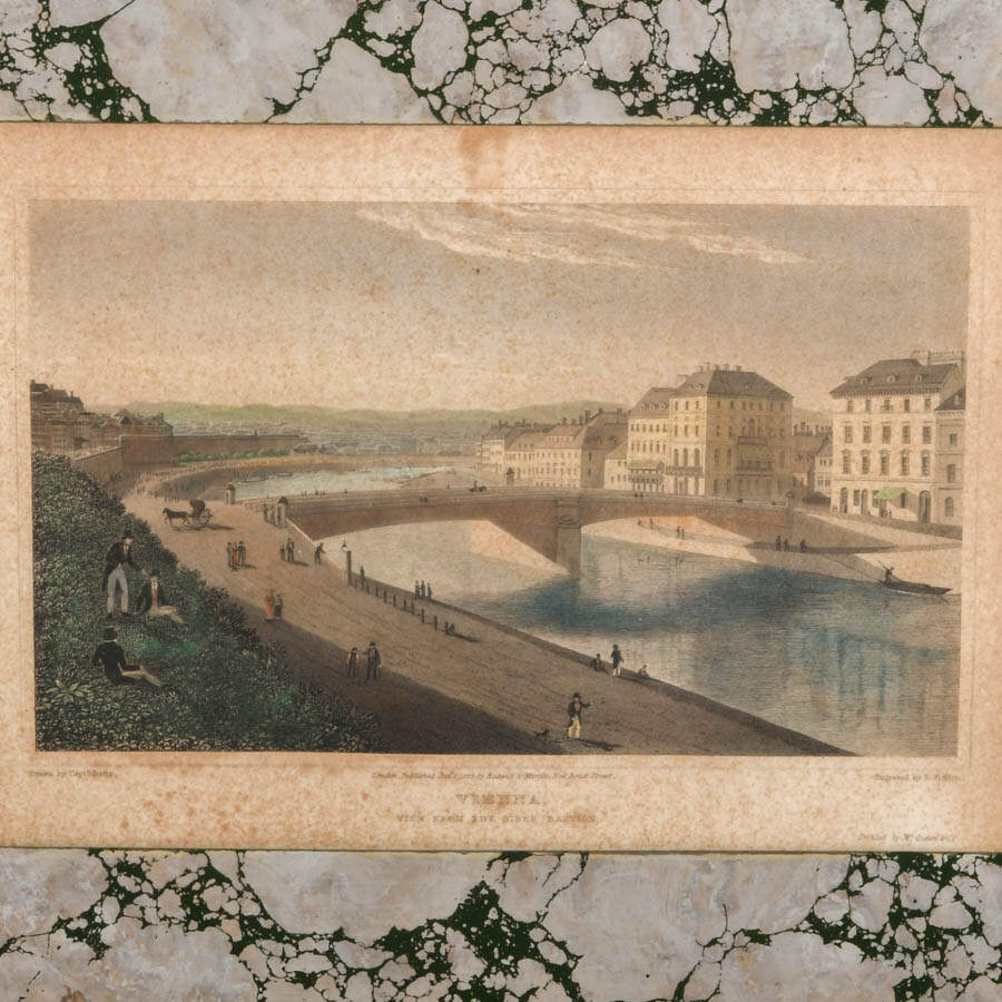 Antique Pair of Austrian Cityscape Engravings by Samuel Lacy-6
