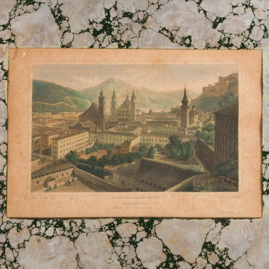 Antique Pair of Austrian Cityscape Engravings by Samuel Lacy-3