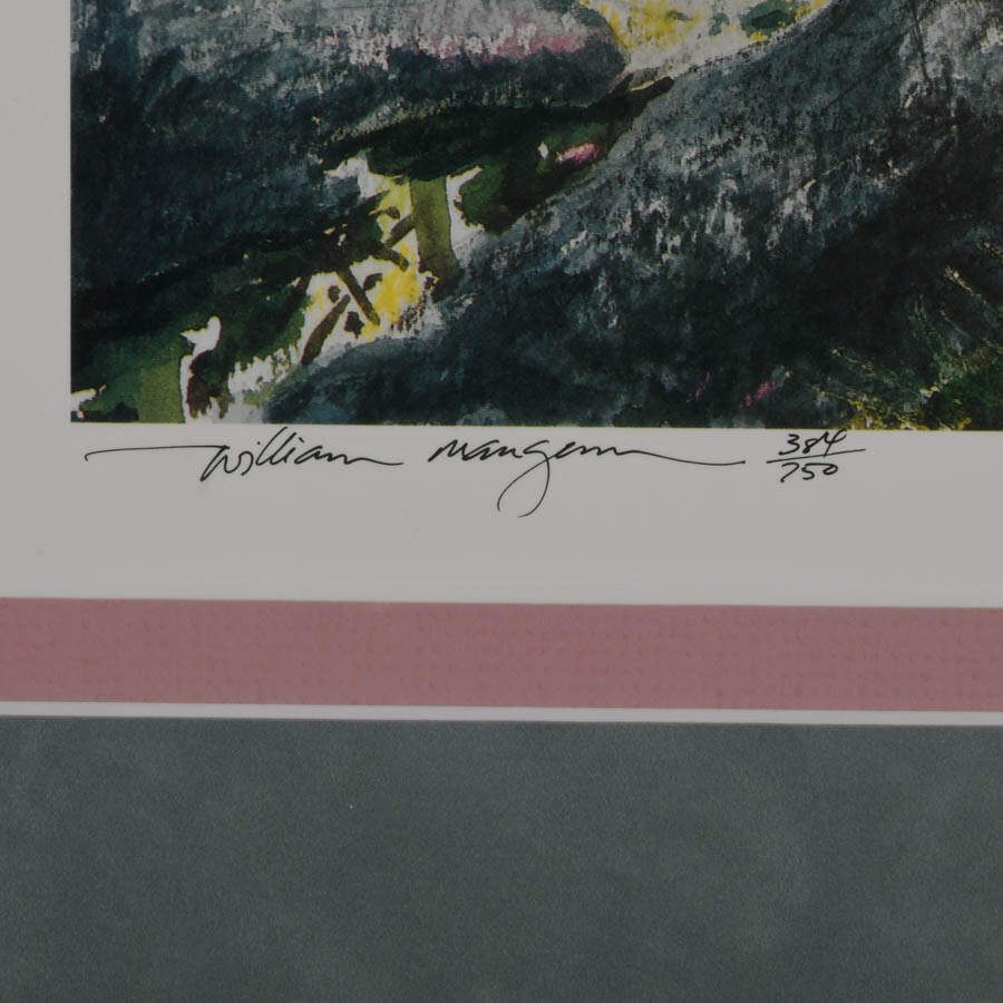 Framed Signed and Numbered William Mangum "Springtime in Fisher Park" Print-4