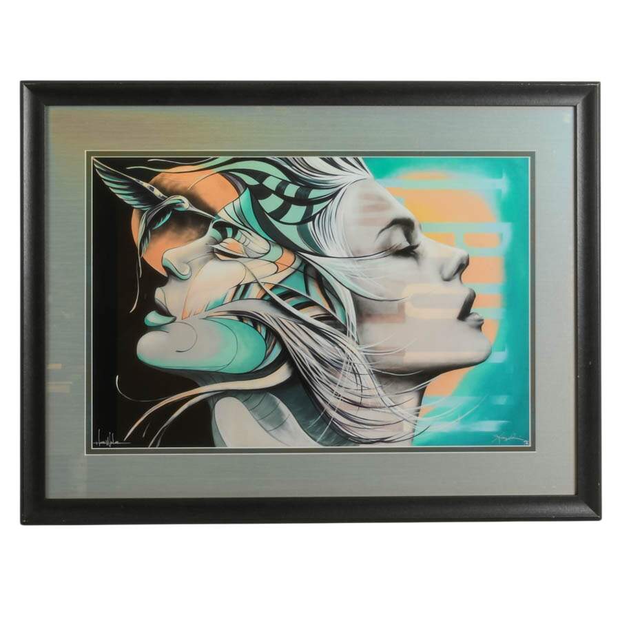 Framed "Siamoise Colibri" Print Signed & Numbered 26/50 by Hans Walør-1