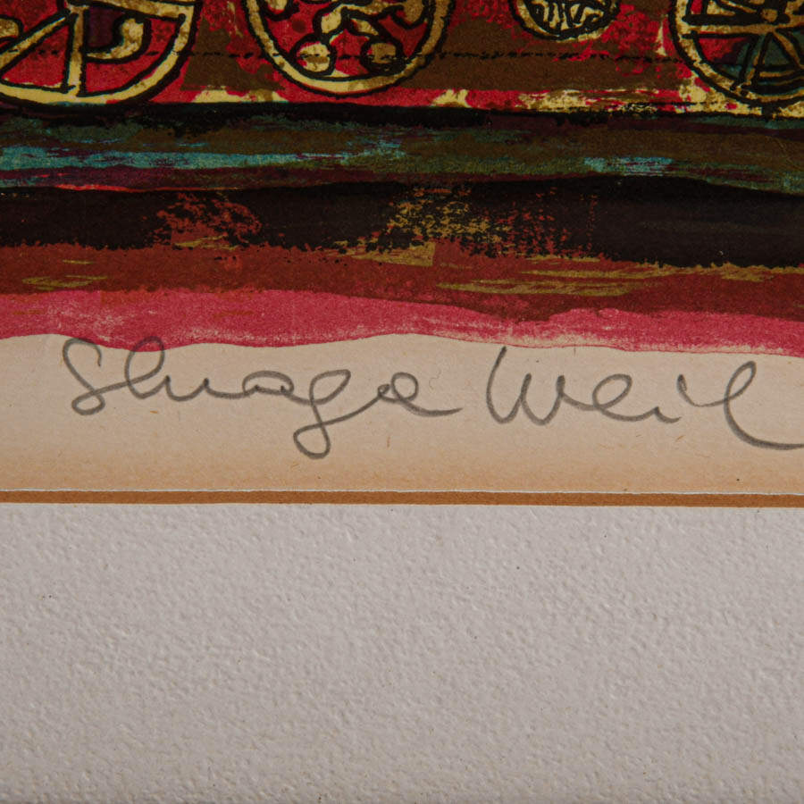 "Gates of Jerusalem" Serigraph Print on Paper Signed by Shraga Weil-5