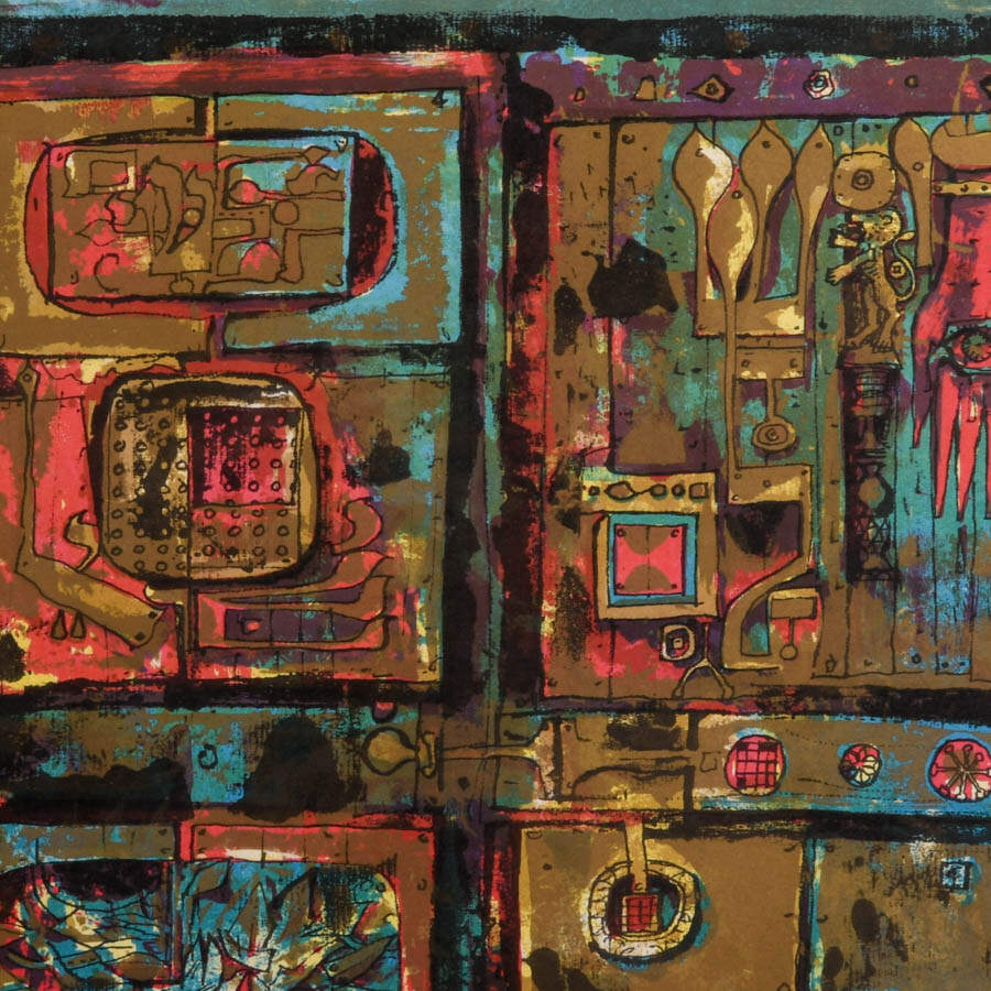 "Gates of Jerusalem" Serigraph Print on Paper Signed by Shraga Weil-2