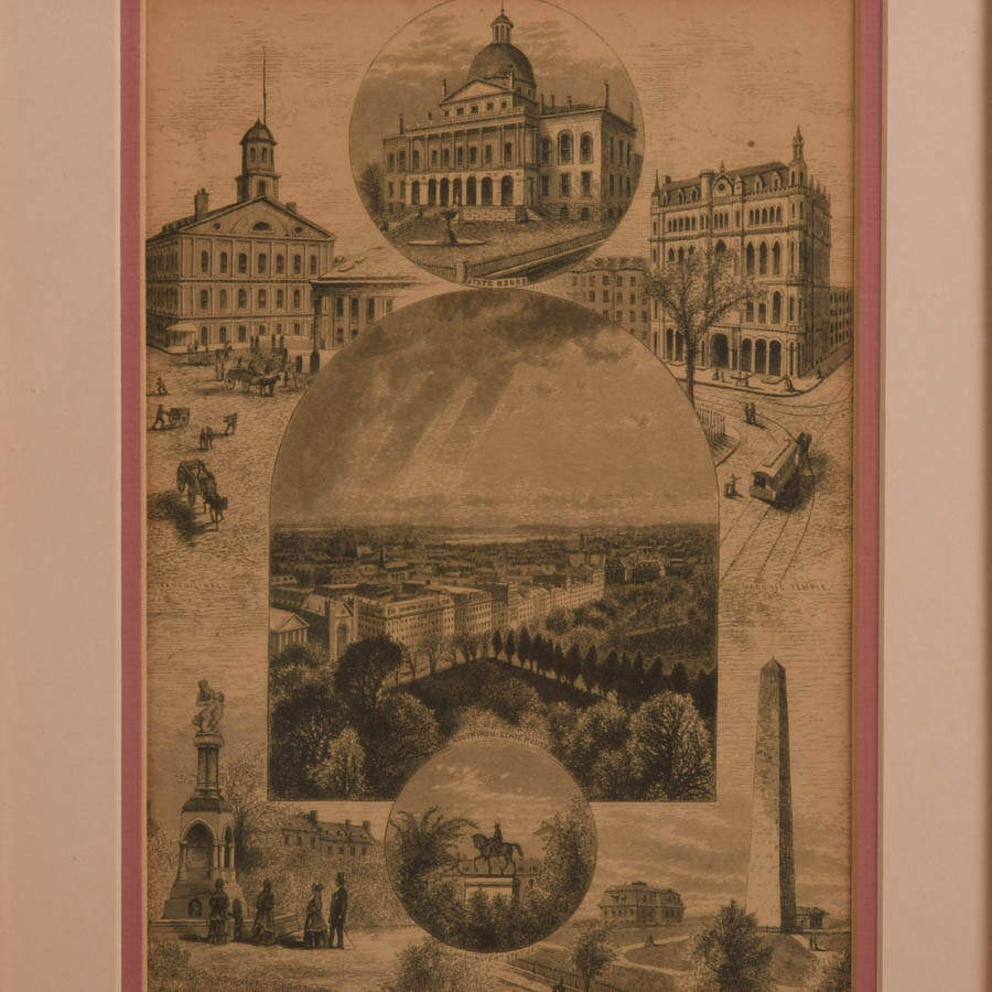 "Boston Scenes" Print Drawn by J.D. Woodward and Engraved by E.P. Brandard-2