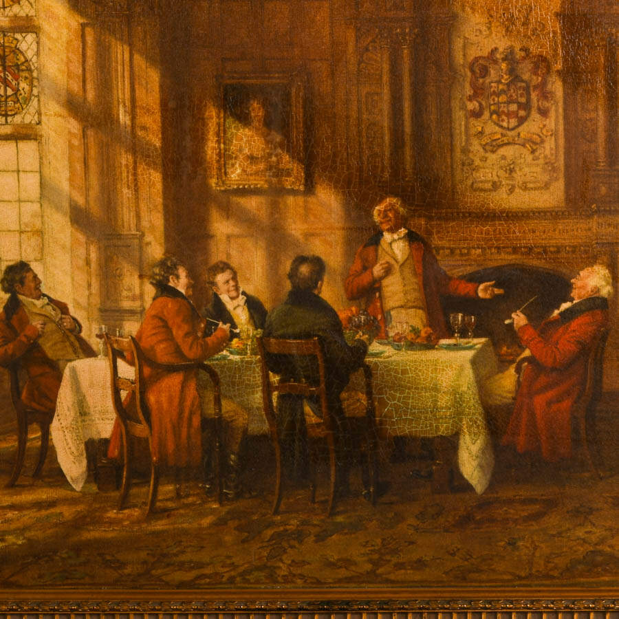 Framed "Good Companions" Giclée Print on Canvas After Frank Moss Bennett-2