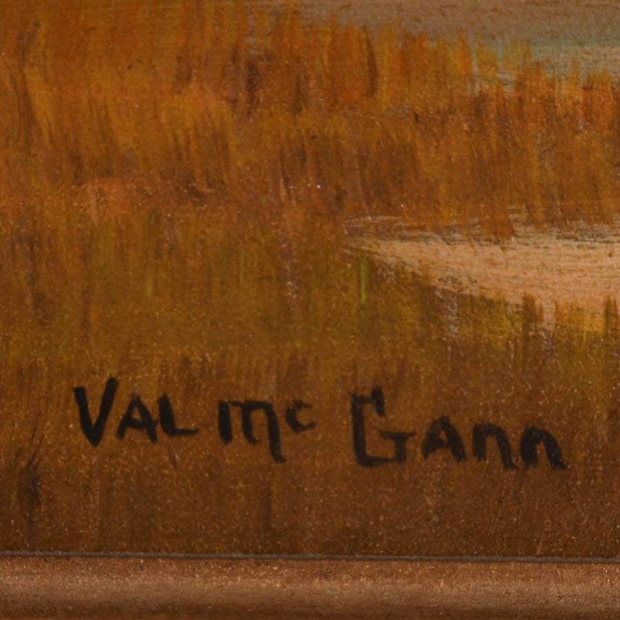 Framed Irish Landscape Oil on Board Signed by Thomas "Val" McGann-3