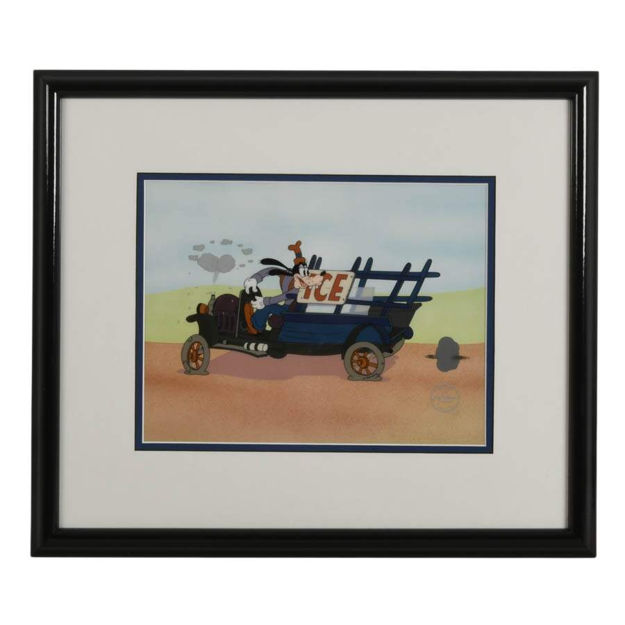 Framed Limited-Edition Walt Disney Moving Day Sericel "Goofy Delivery"-1