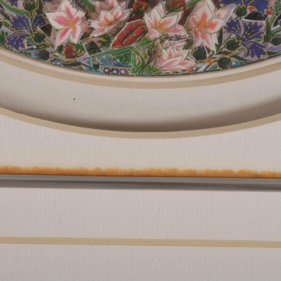 Framed Judaic "Shalom" 3D Decoupage by Reuven and Zipora Masel-4