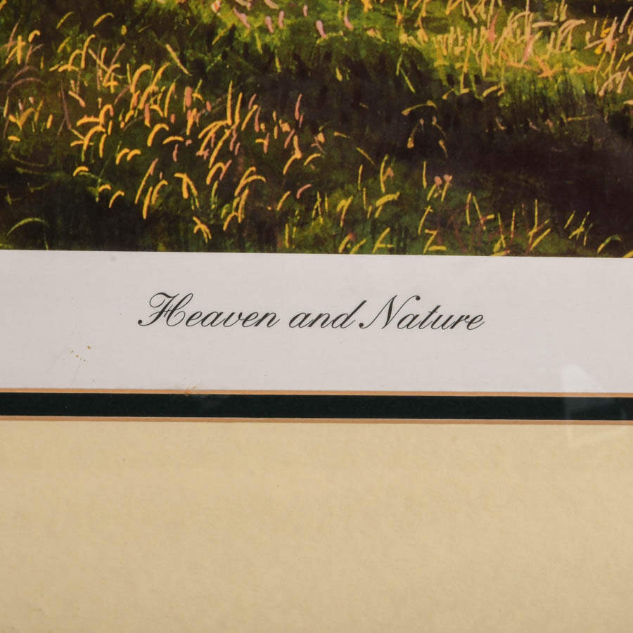 Framed "Heaven and Nature" Lithograph Print by Robert A. Tino with COA-6
