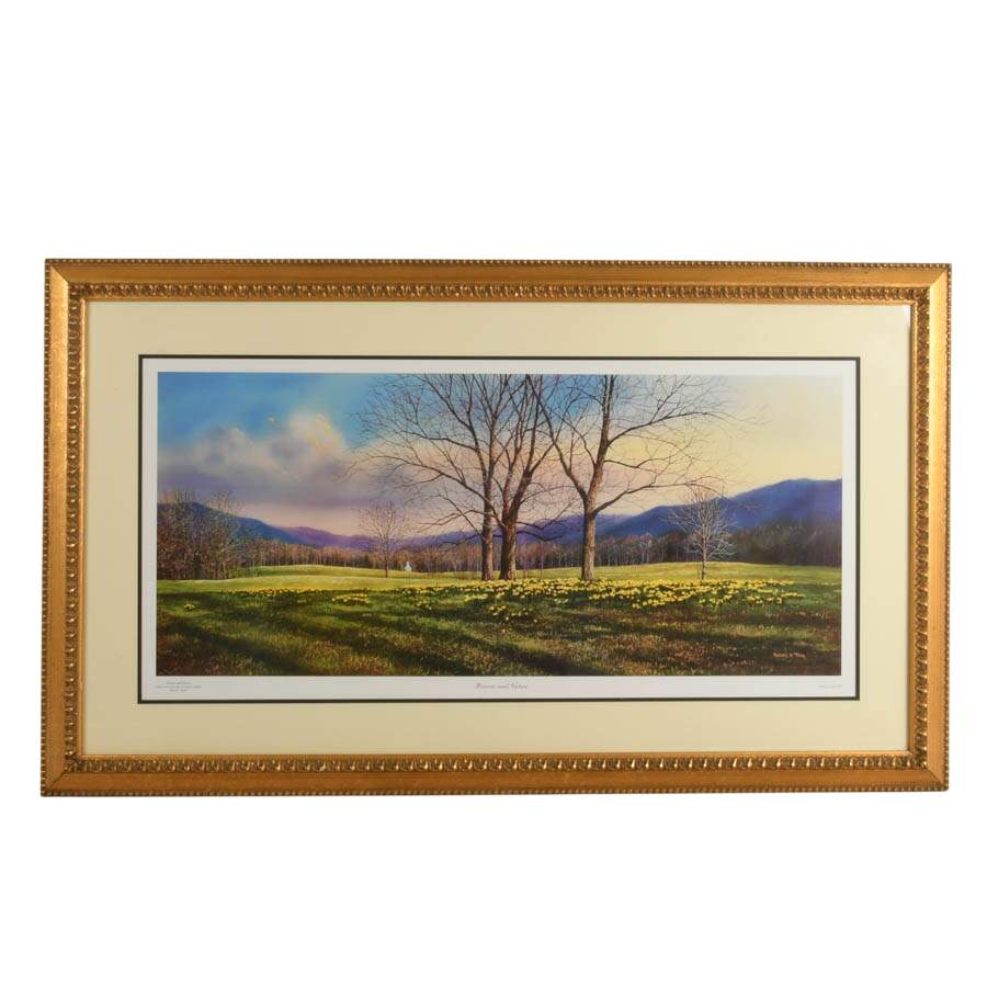 Framed "Heaven and Nature" Lithograph Print by Robert A. Tino with COA-1