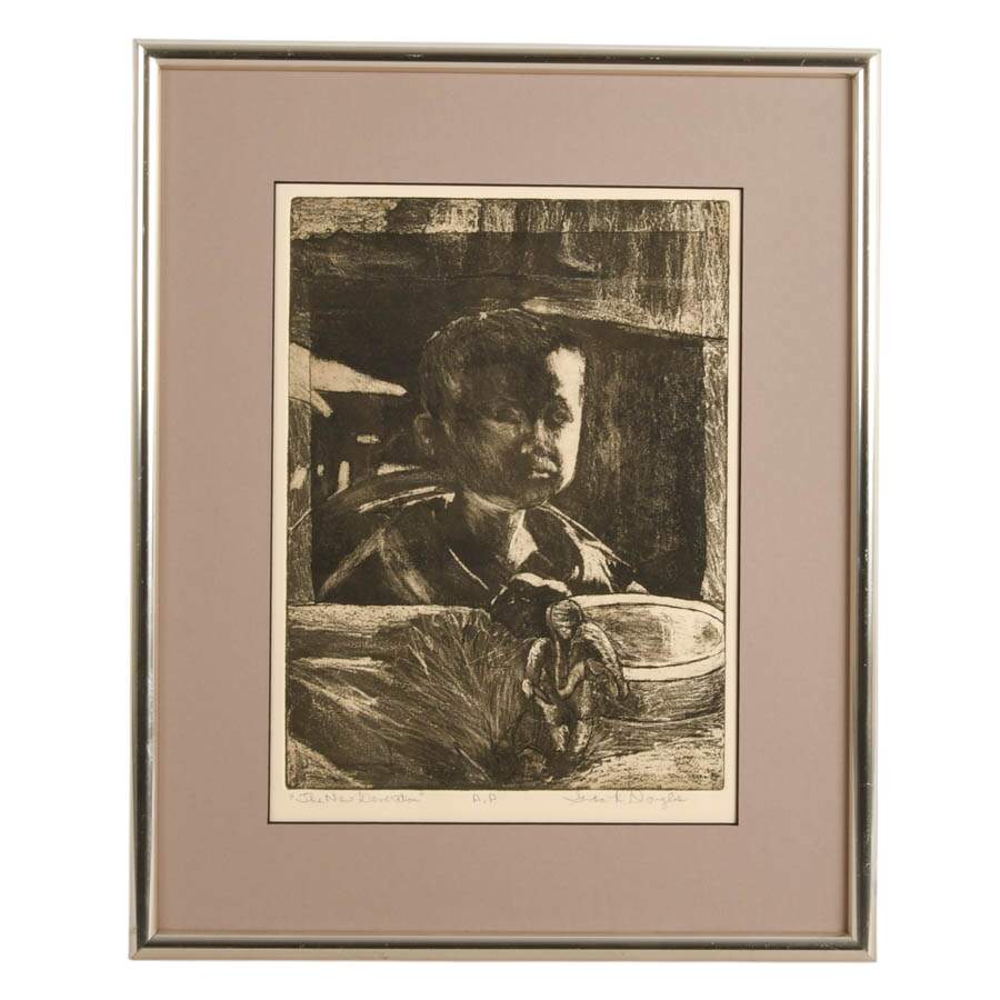 "The New Generation" Artist Proof Etching Signed by Sandra K. Douglas-1