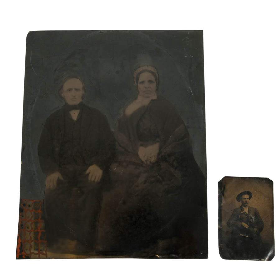 Pair of Antique Tintype Photographs-4
