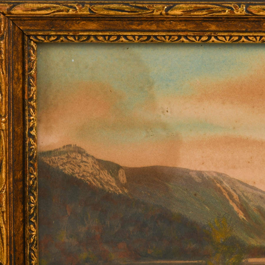 Framed "Echo Lake" Hand-Colored Photograph Signed by Charles Sawyer-4