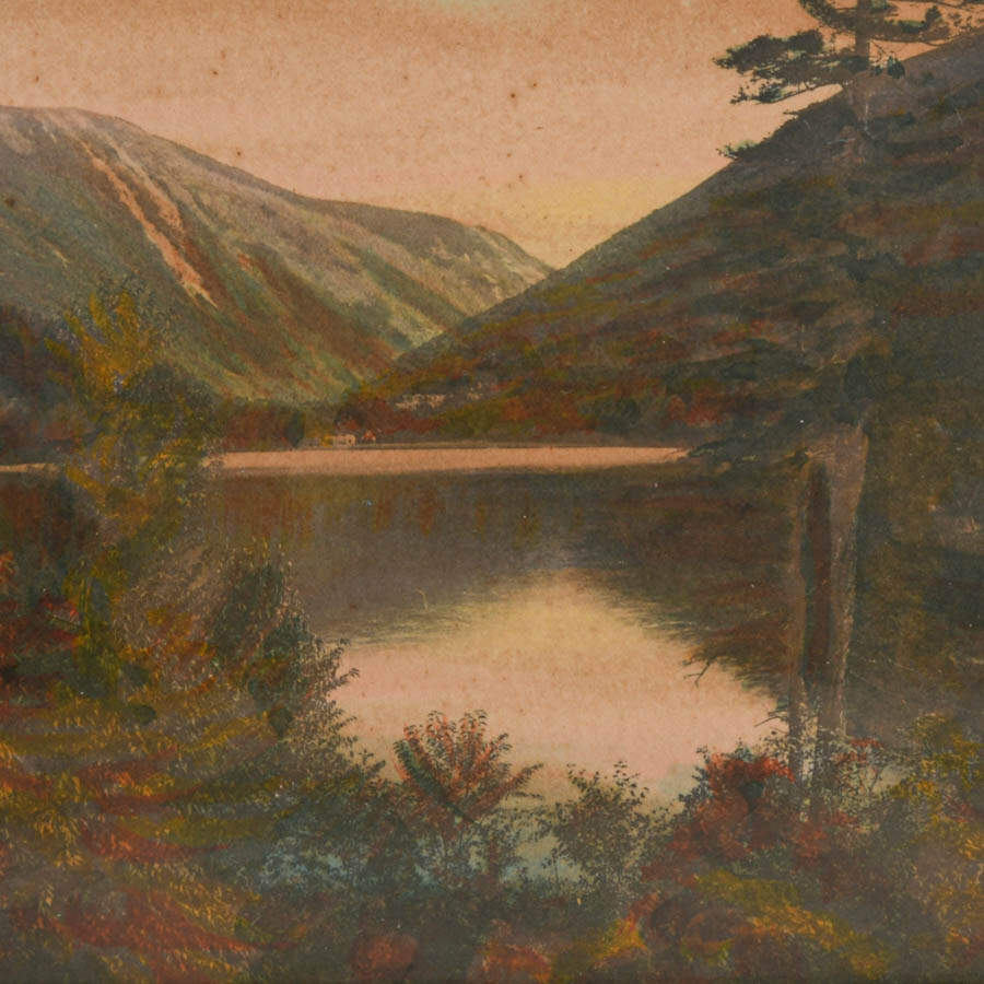 Framed "Echo Lake" Hand-Colored Photograph Signed by Charles Sawyer-3