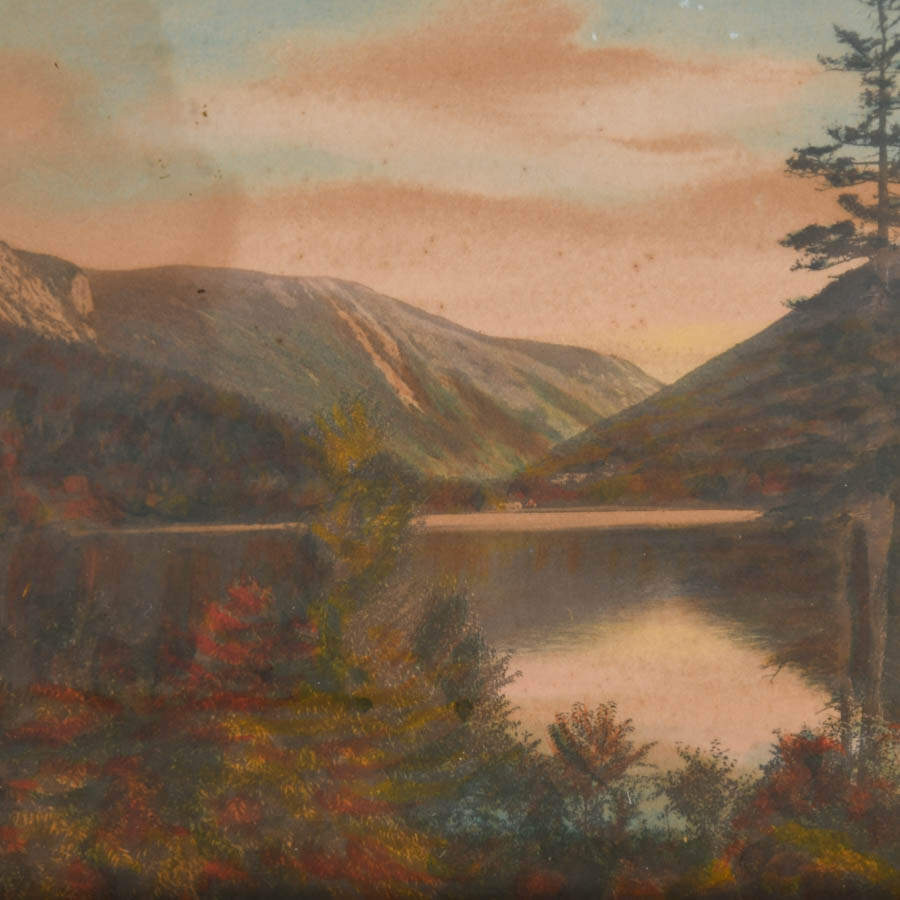Framed "Echo Lake" Hand-Colored Photograph Signed by Charles Sawyer-2